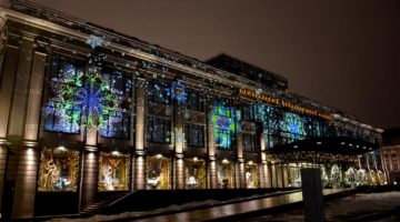 Centro commerciale Tsum di Mosca - proiezioni Natalizie