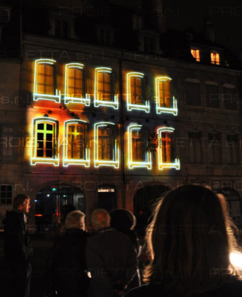 Evento di video mapping museo Victor Hugo