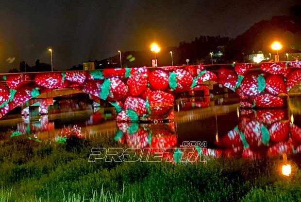 Projectie op brug - San Mauro Torinese
